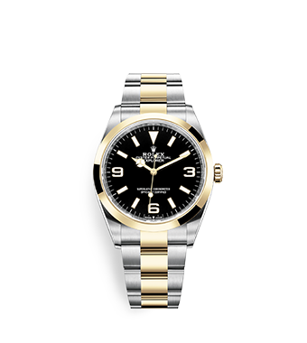 Rolex Explorer - Oyster, 36 mm, Oystersteel and yellow gold